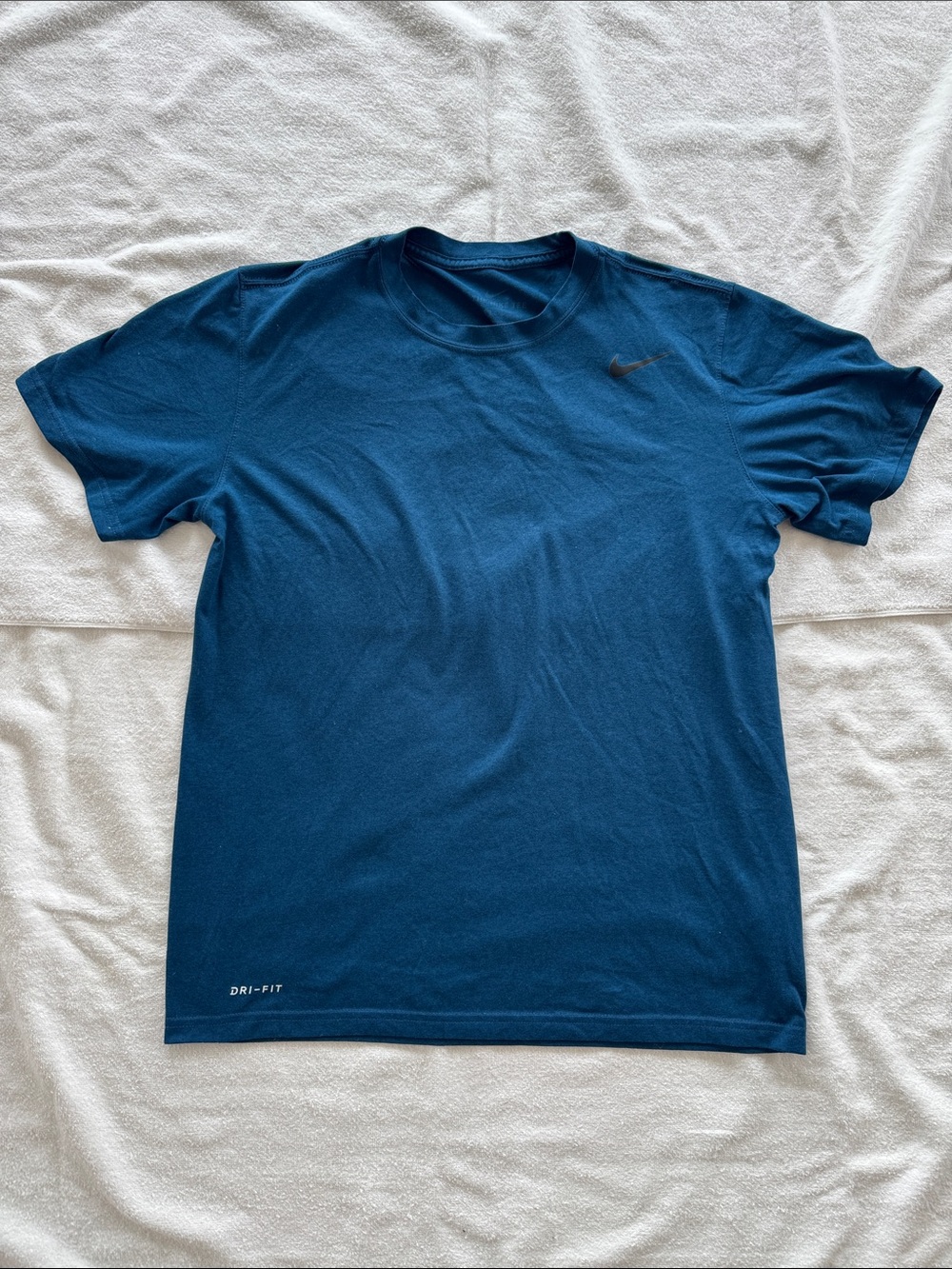 Nike Men's Teal Blue Dri-FIT Short Sleeve Crew